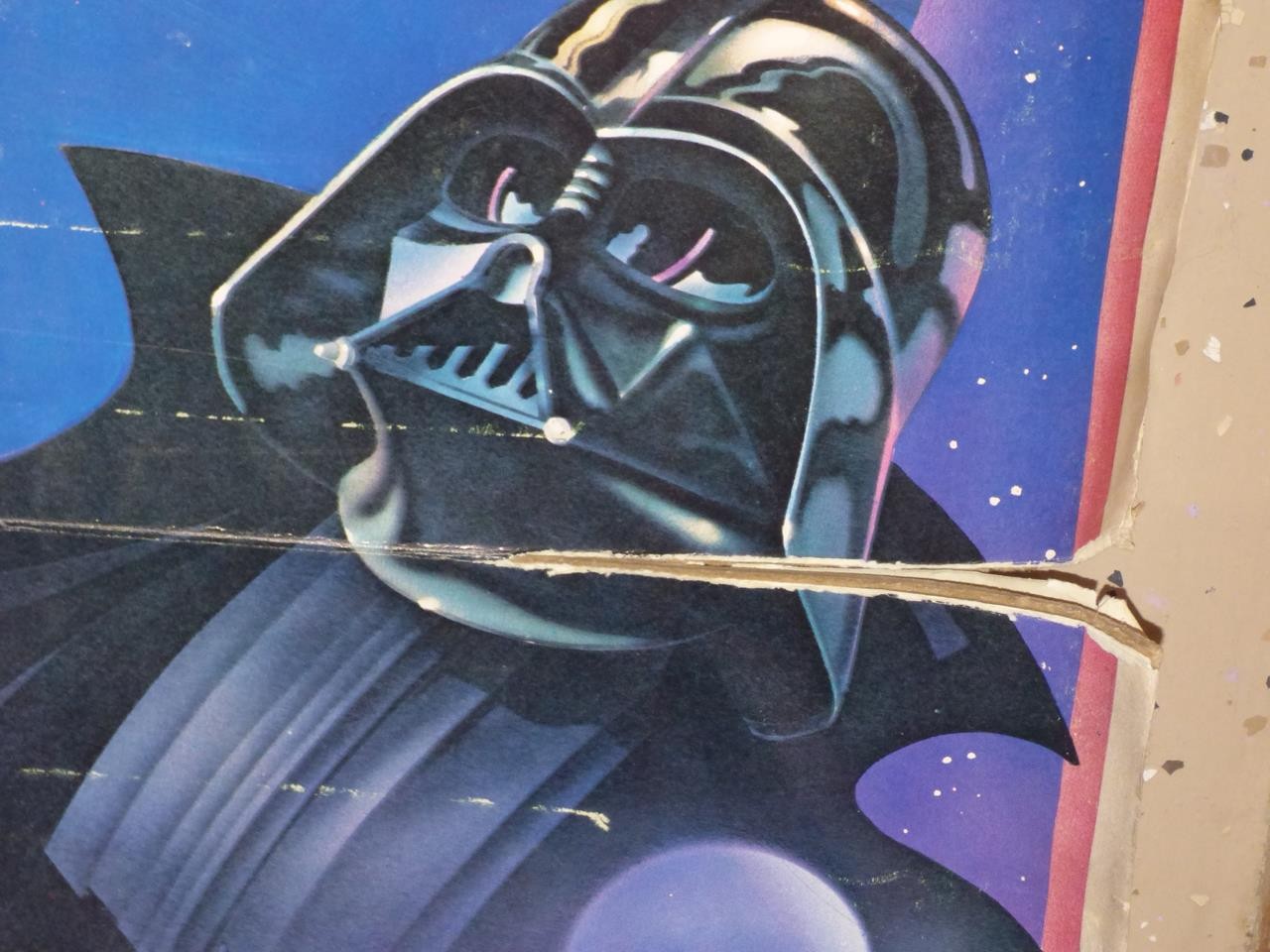 1977 STAR WARS D STYLE ORIGINAL MOVIE STANDEE PROMO DISPLAY POSTER