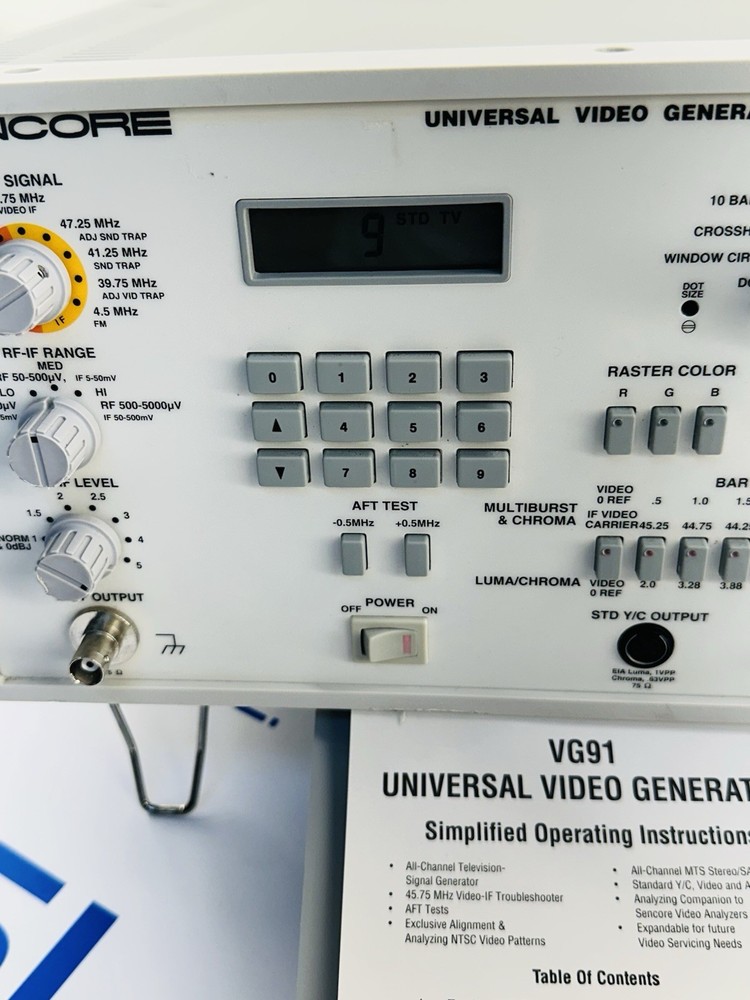 Sencore VG91 Universal Video Generator – Fully Functional (See Photos)