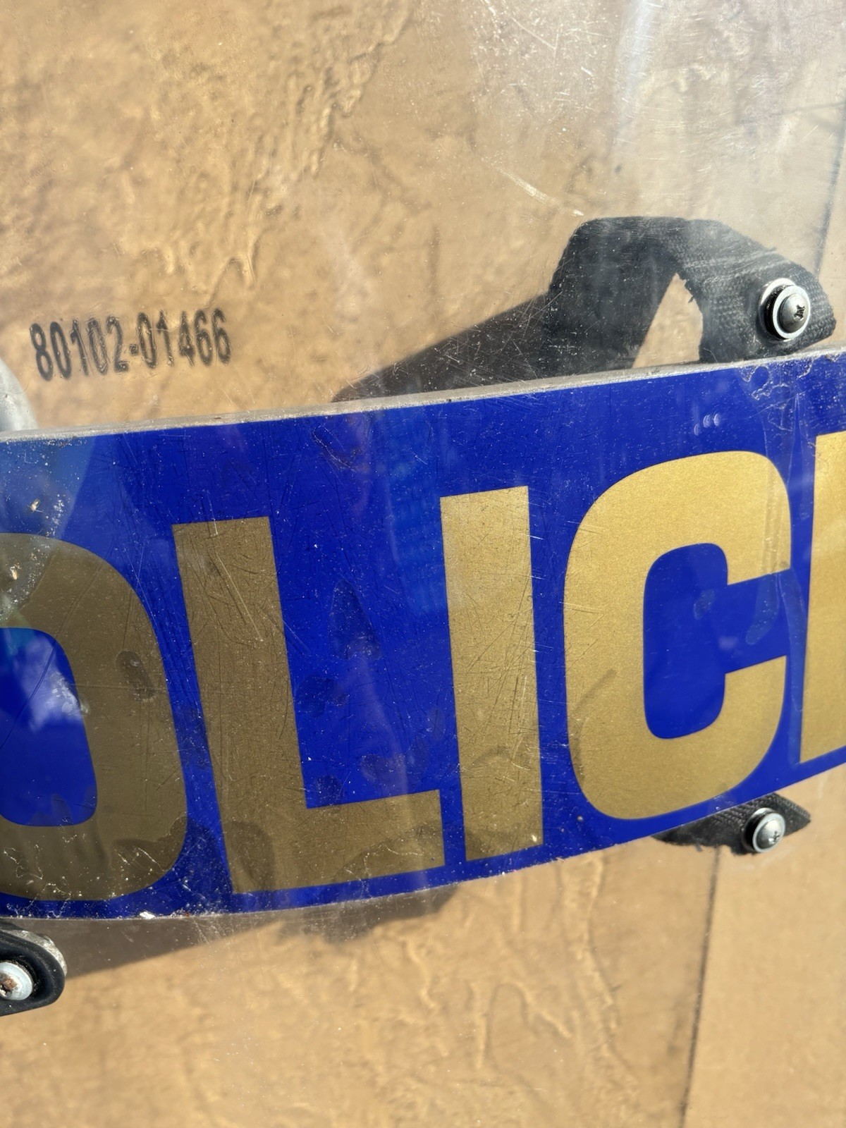 Police Riot Shield - Authentic Police Shield With Handle - Man Cave - Role Play