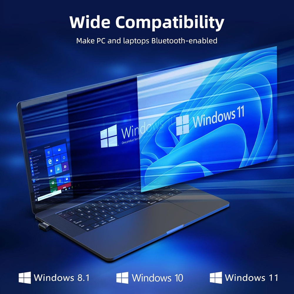 Bluetooth Adapter for Desktop PC: Plug & Play 5.4 USB Mini EDR Dongle Receiver &