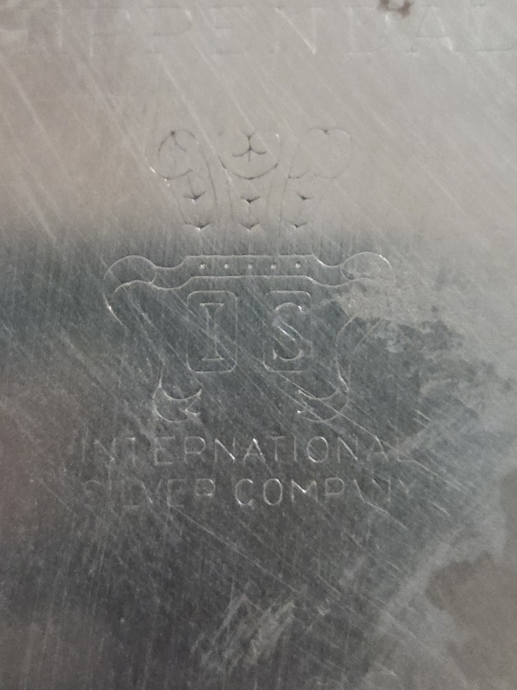 Chippendale International Silver Company Candy Trinket Dish 7”x6” Silver Plated