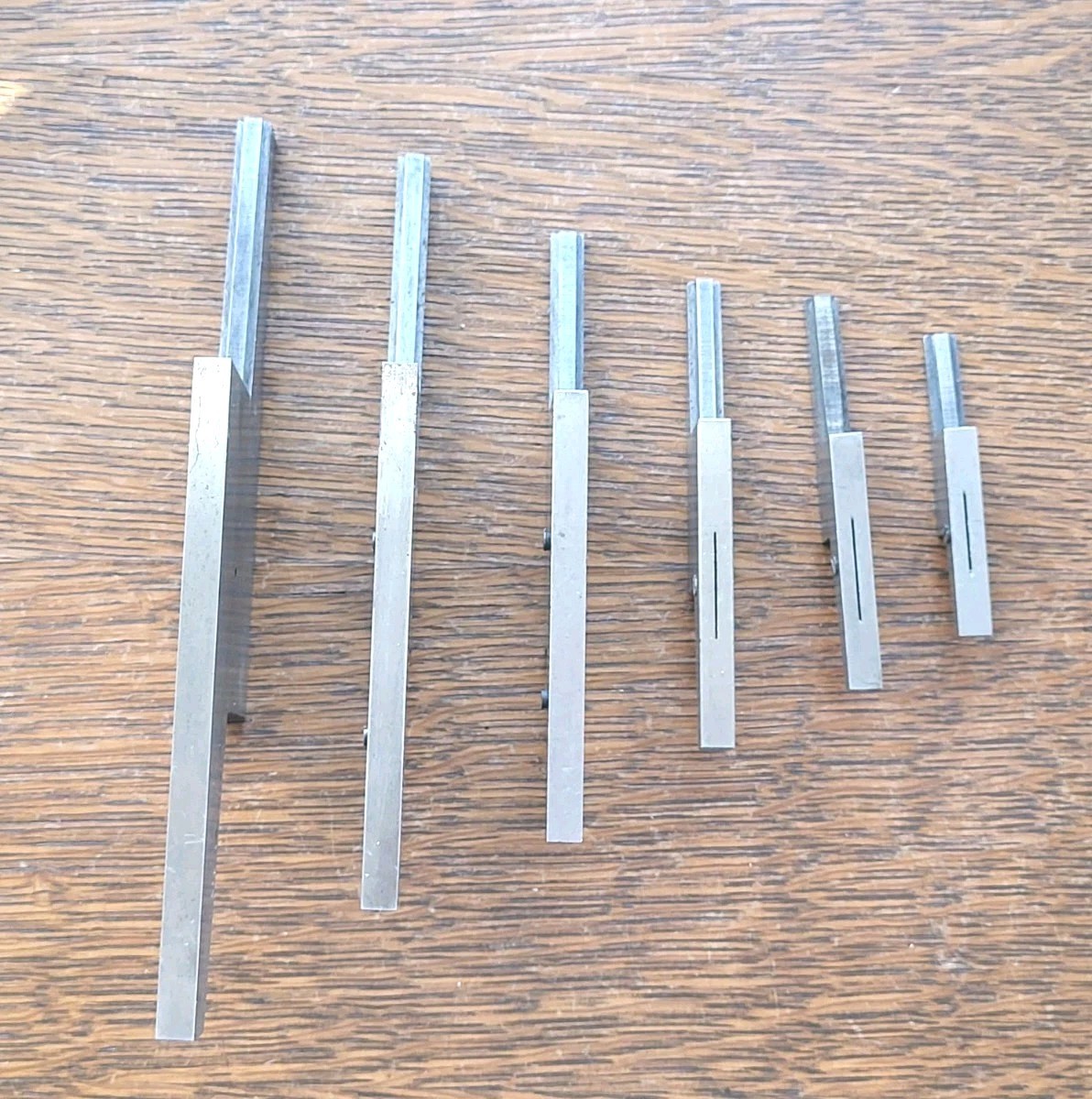 (6) Vintage L. S. Starrett No. 154 Parallels (A-F) Machinist Tools USA