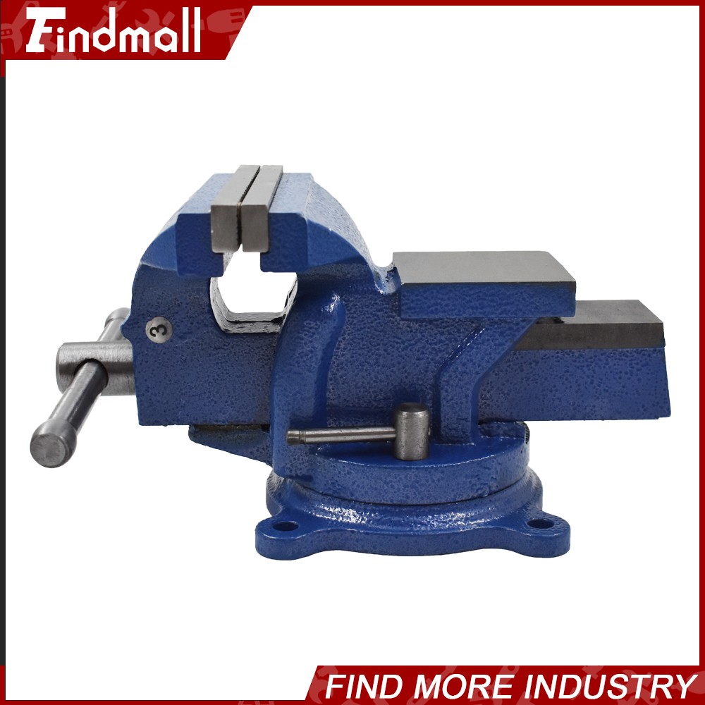 Findmall 4" Bench Vise with Anvil Swivel Locking Base Table top Clamp Vice