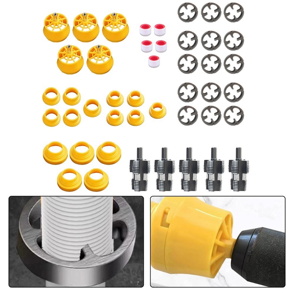 Home Improvement PVC Pipe Threader Double-ended Design Drill Compatible