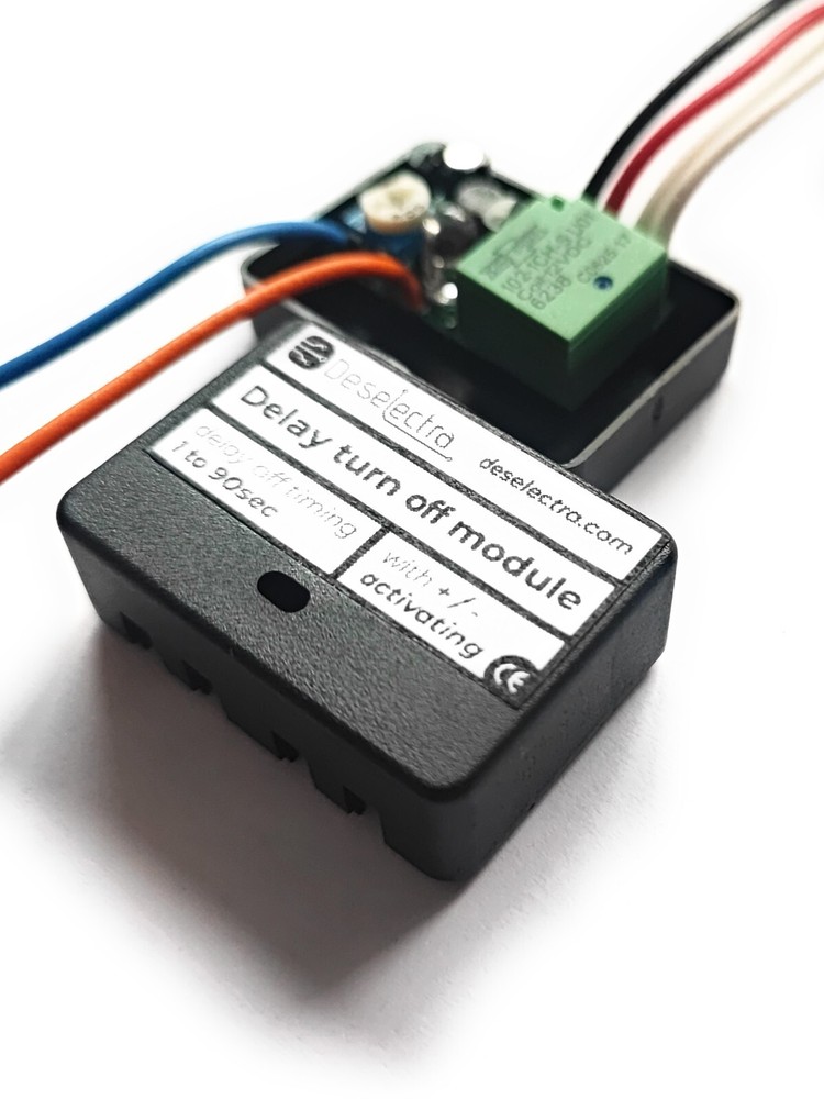 Car positive & negative activating timer switch relay 1-90s 20A delay off 12V
