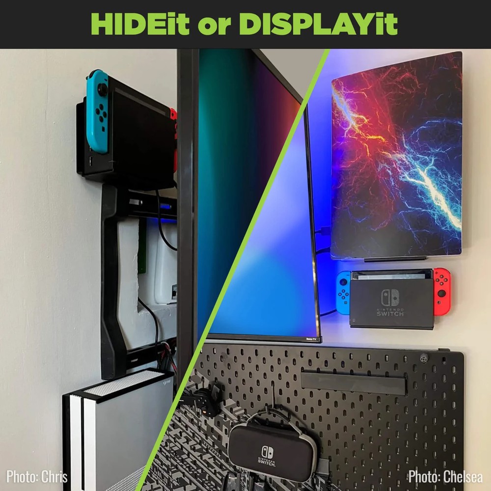 HIDEit Mount for Nintendo Switch – Used – Includes Screws, No Anchors