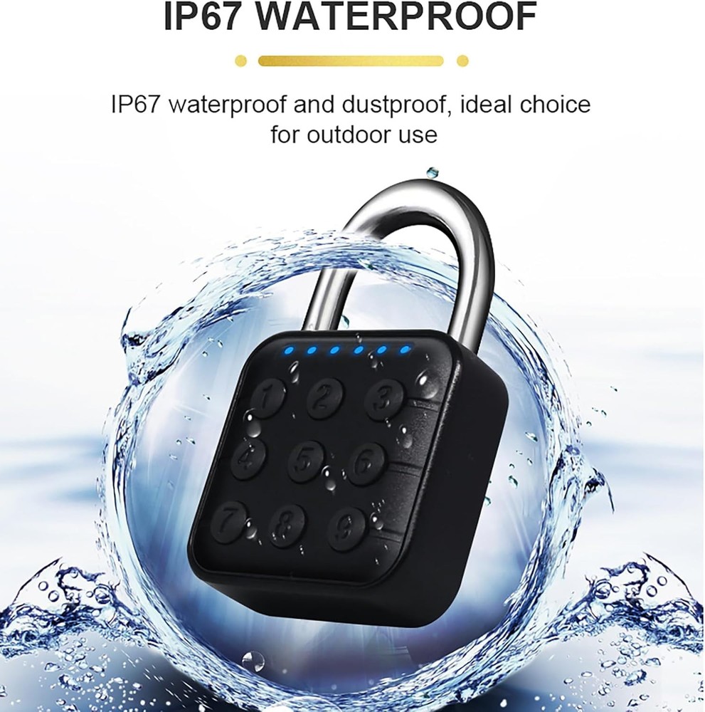 6 Digit Combination Lock for Locker, Smart Padlock, Gym Locker Lock with Code...