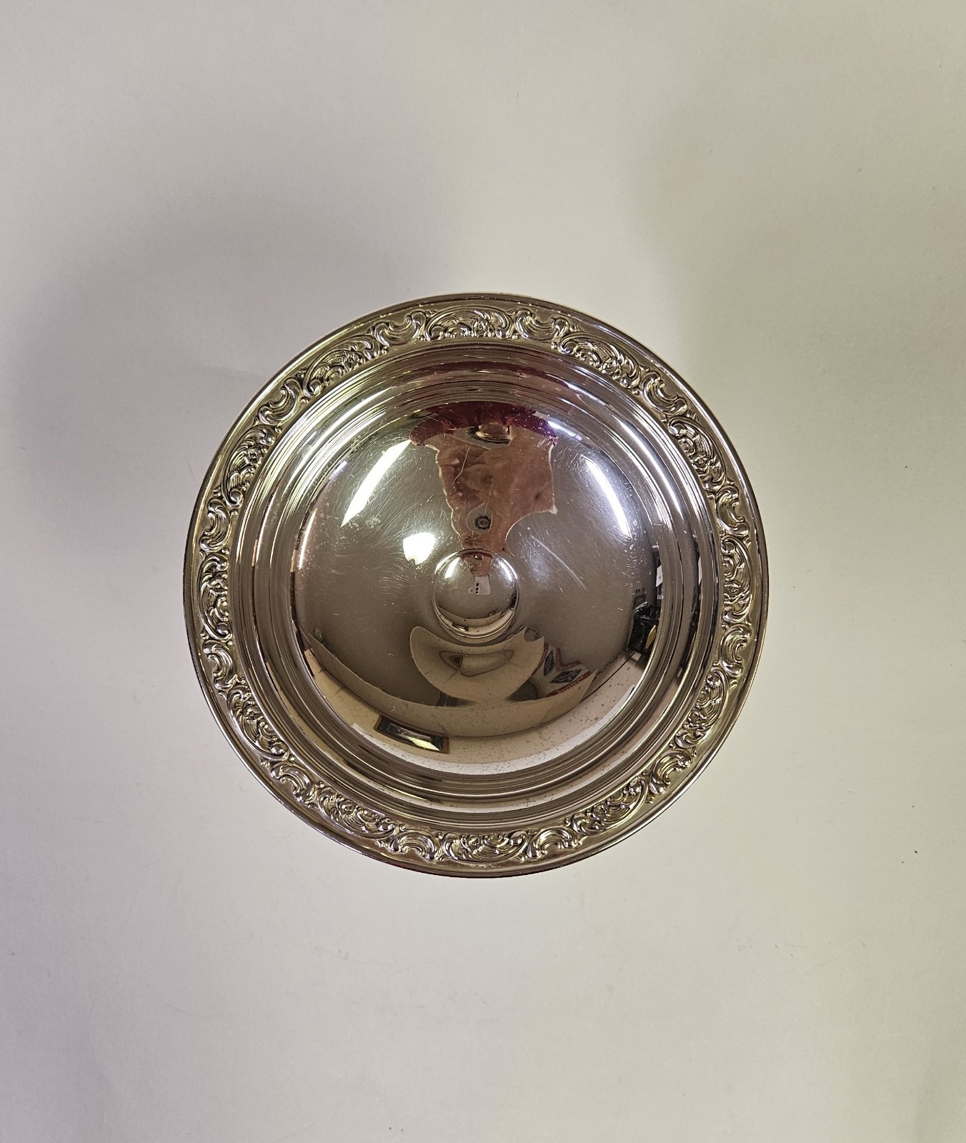 Vintage Gorham Sterling Silver Rose Scroll 1240 Pedestal Compote Candy Dish