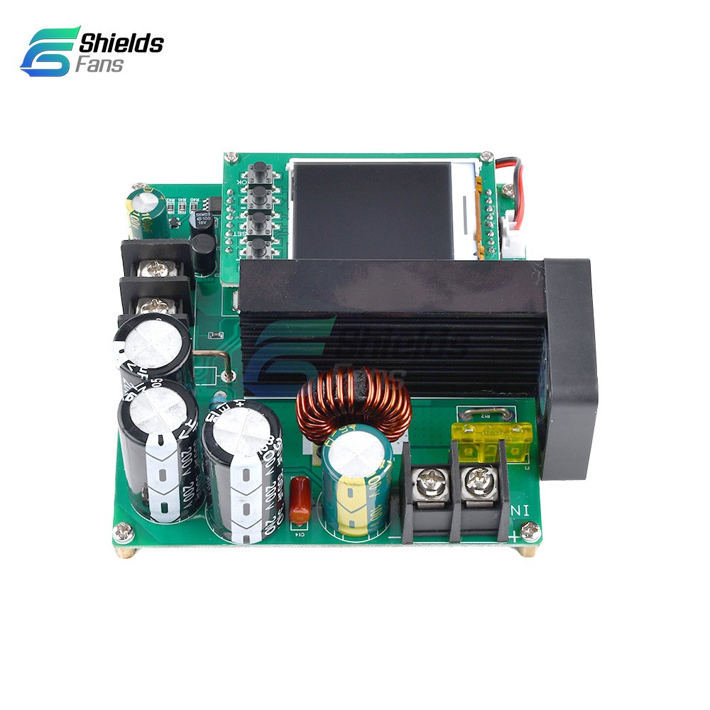 DC9V~60V 900W 15A CNC LCD Display Constant Current Voltage DC Boost Module