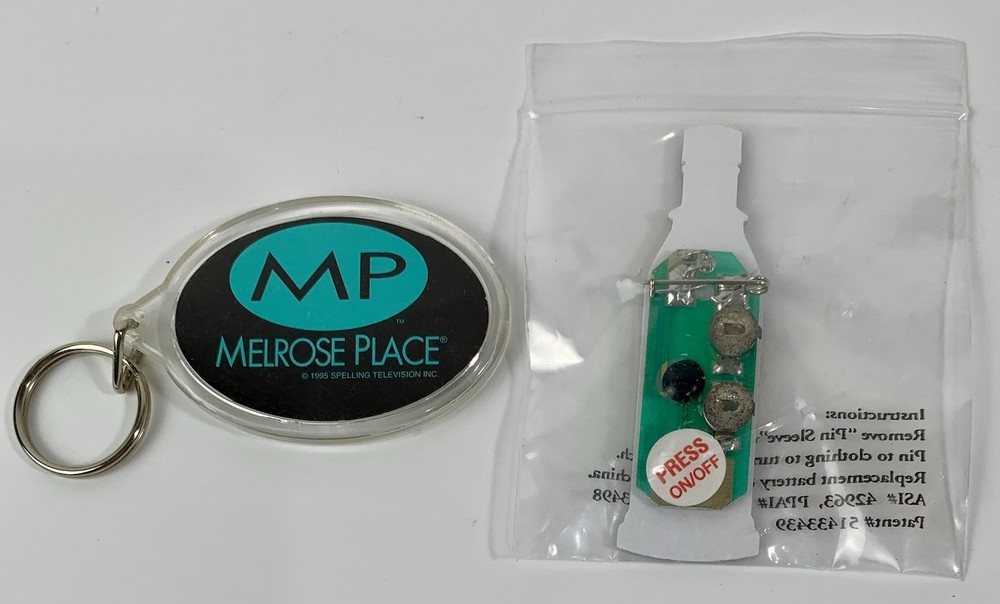 KAHLUA / MELROSE PLACE Keychain & KAHLUA Lighted Pinback - Needs Batteries