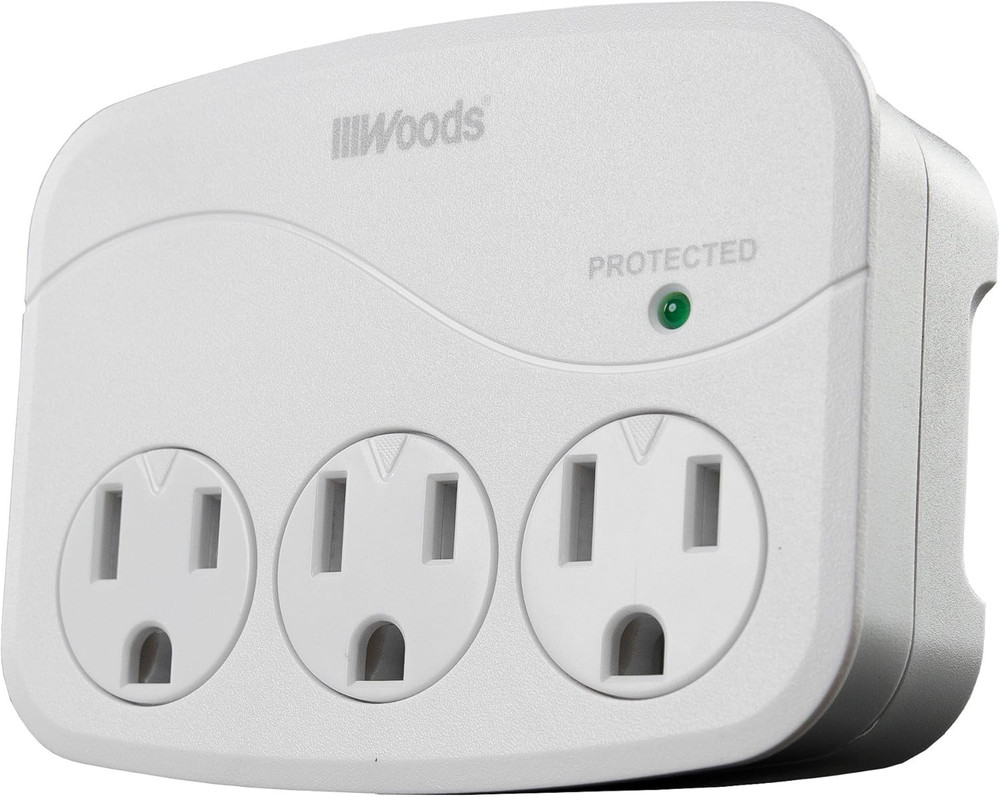 Southwire Surge Protector - 3 Power Outlets - 1000J Electrical Overload Protect