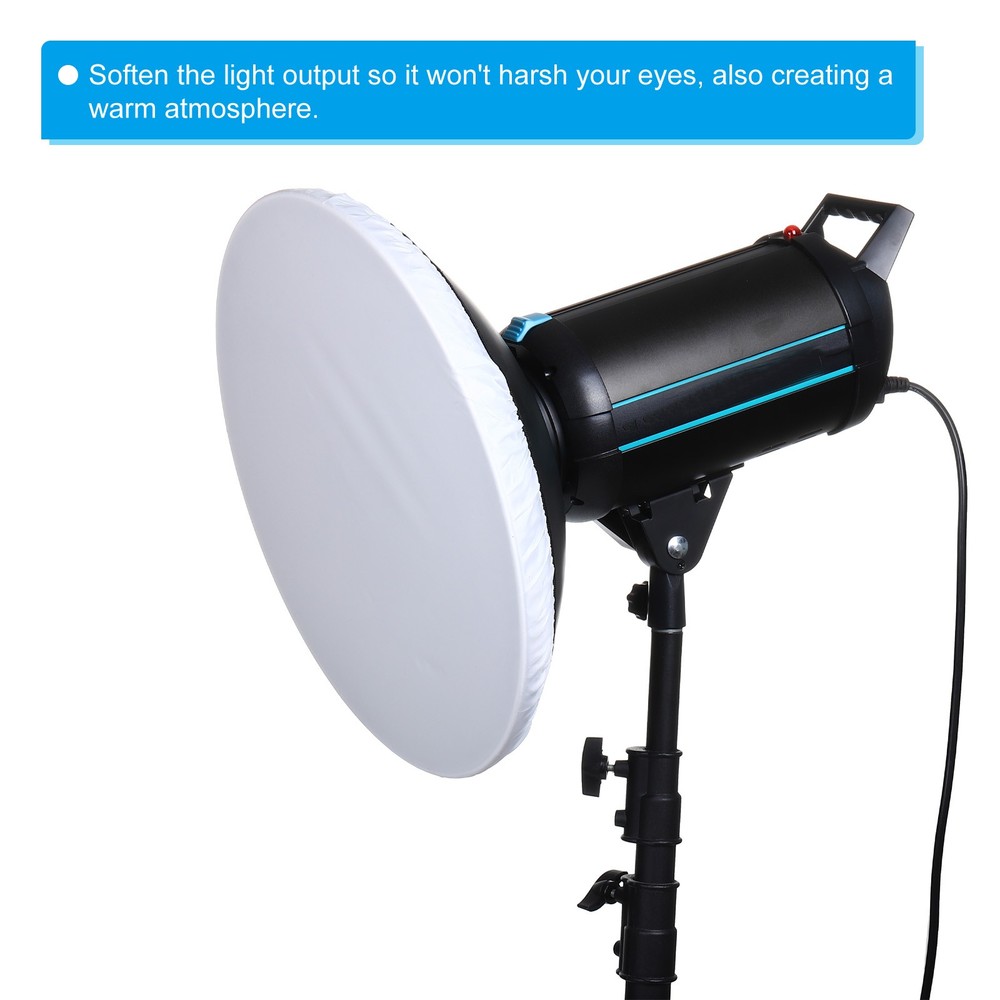 22" 55cm Soft Diffuser Lamp Cover Light Strobe Reflector Lamp Sock White