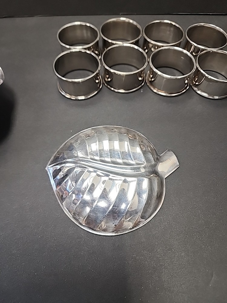 Silver Plated Candy Dish With Napkins Holders