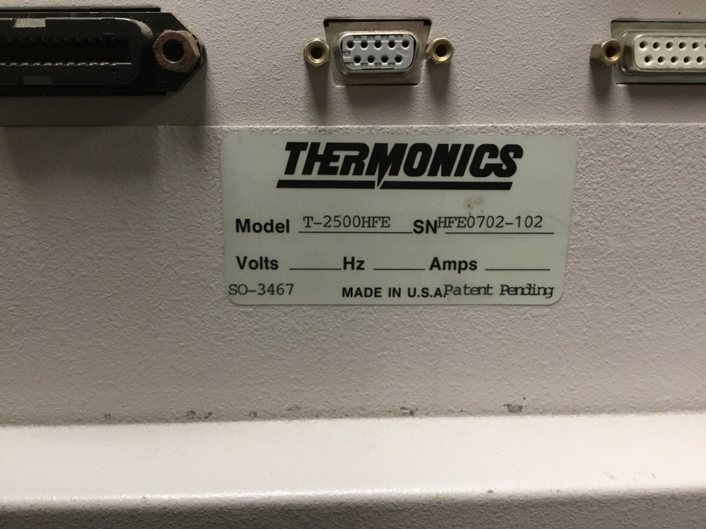 THERMONICS T-2500HFE PRECISION TEMPERATURE FORCING SYSTEM