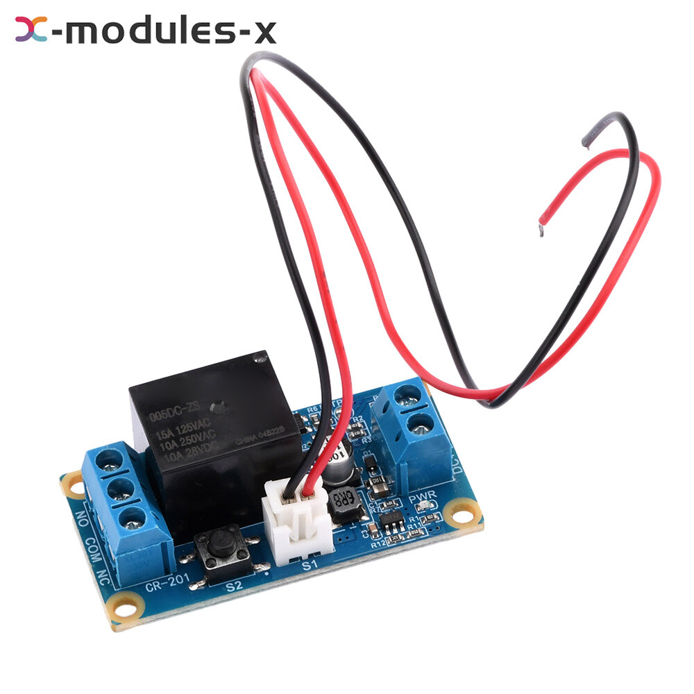 DC5-28V Wide Voltage 1Channel Single Button Bistable Self-Locking Relay Module