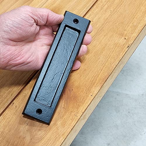 Finger Pull - Flush Pull, Easy Mount Modern Smooth Sliding Door 7 Inch Black