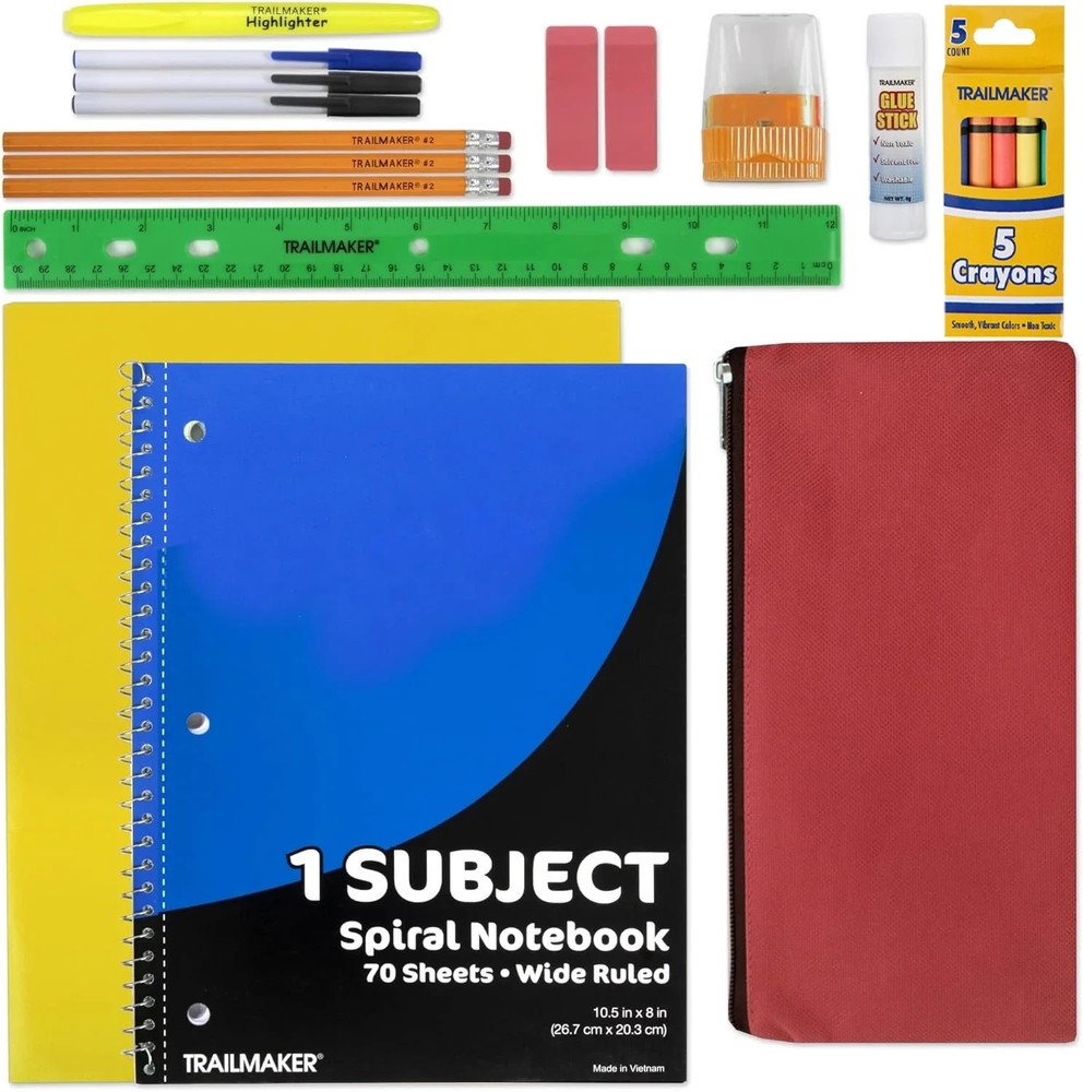 24-Pack School Supply Kits – 20-Piece Sets