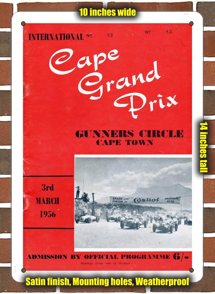 Metal Sign - 1956 Gunner's Circle Racing Program - 10x14 inches