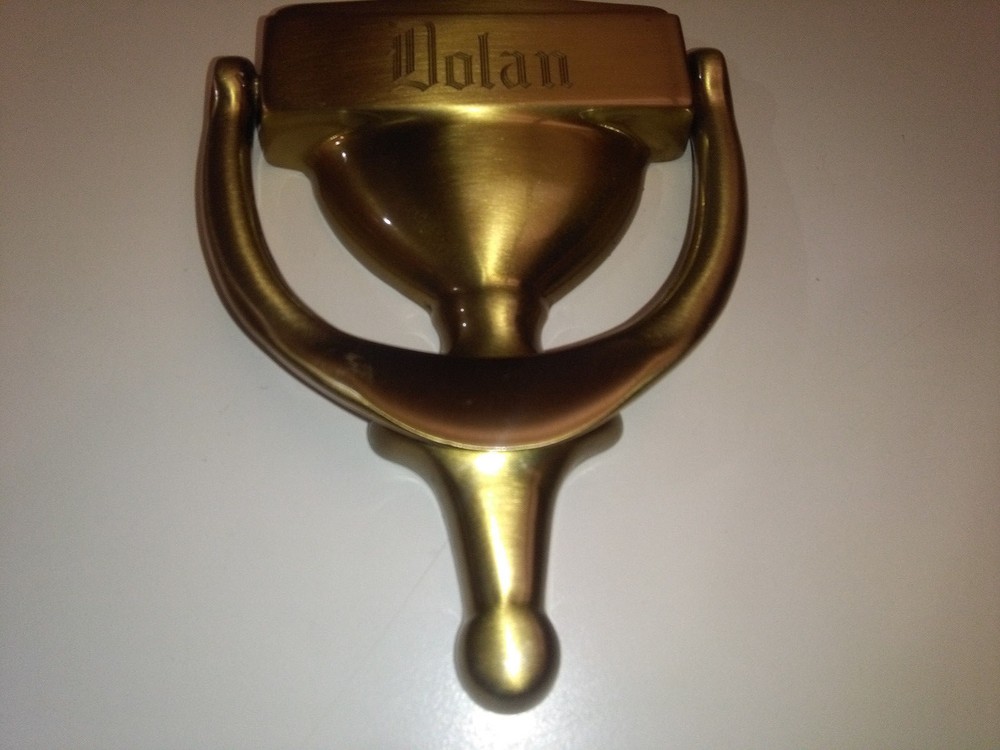 Solid Brass door knocker personalized "Dolan" Things Remembers made in Spain