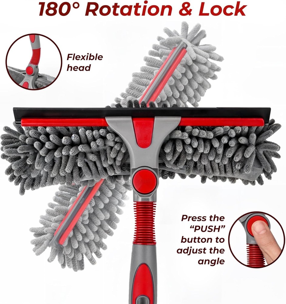 DSV Standard Squeegee Window Cleaner Tool 2-in-1 Window Squeegee for Window Clea