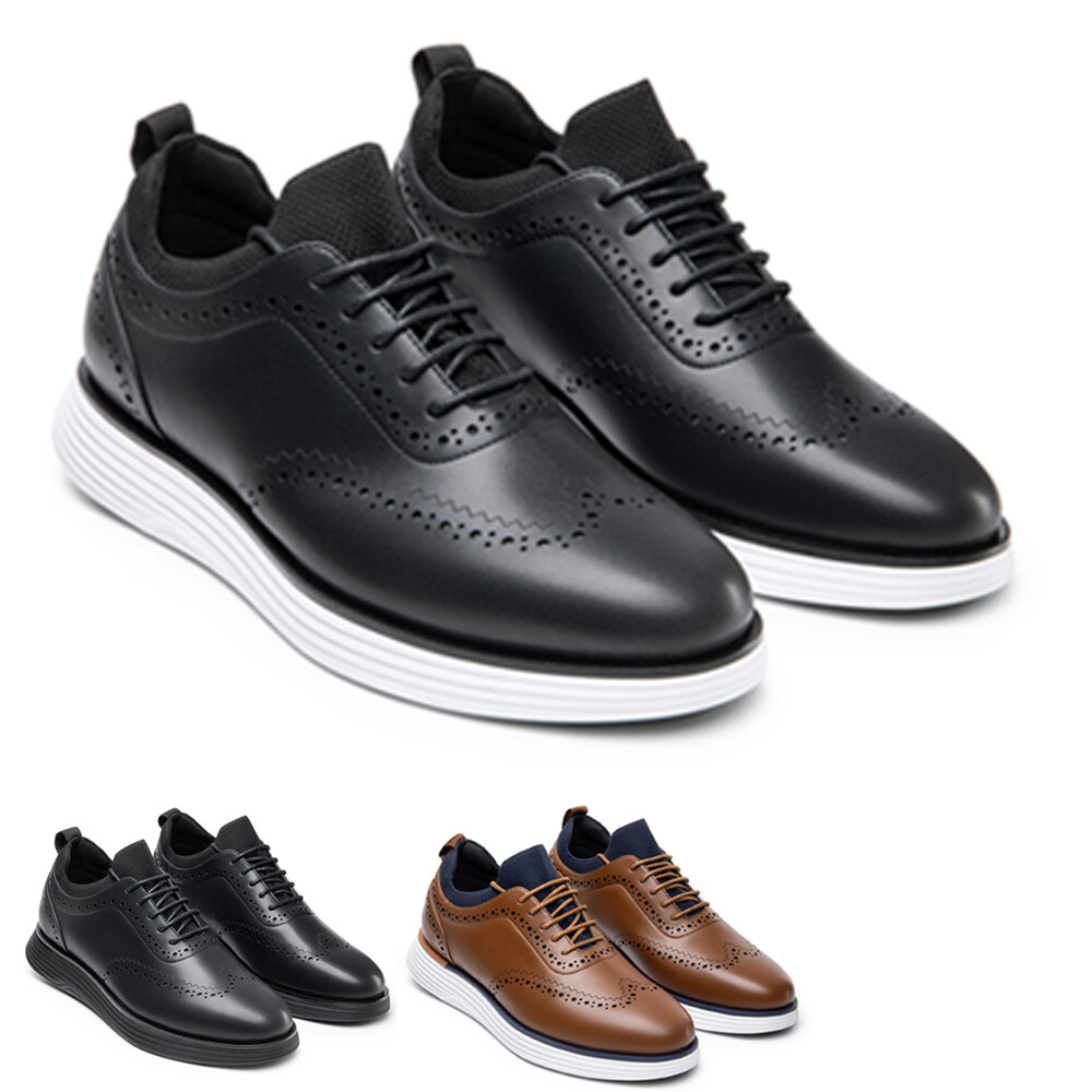 Men's Dress Sneakers Oxfords Formal Casual Wingtip Brogue Breathable Shoes US