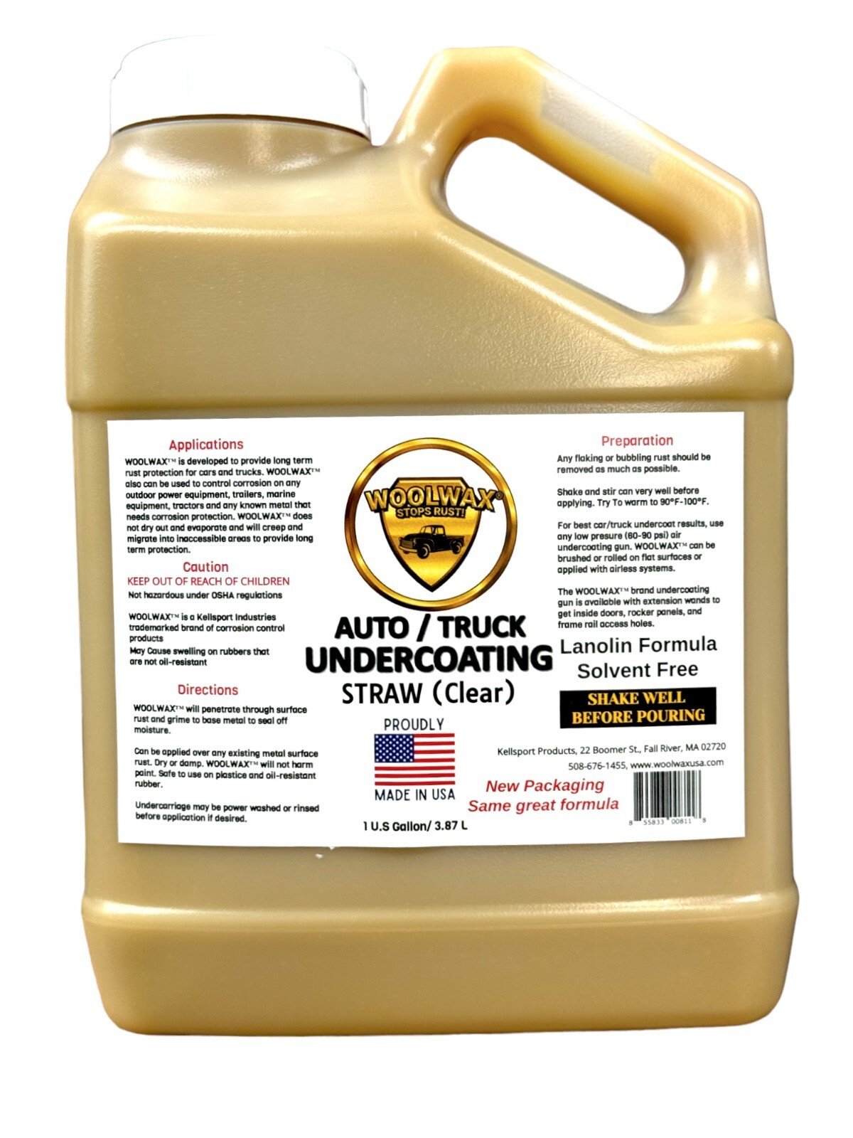 Woolwax Auto Undercoat.Gallon.The thickest lanolin Film Fluid available.  STRAW