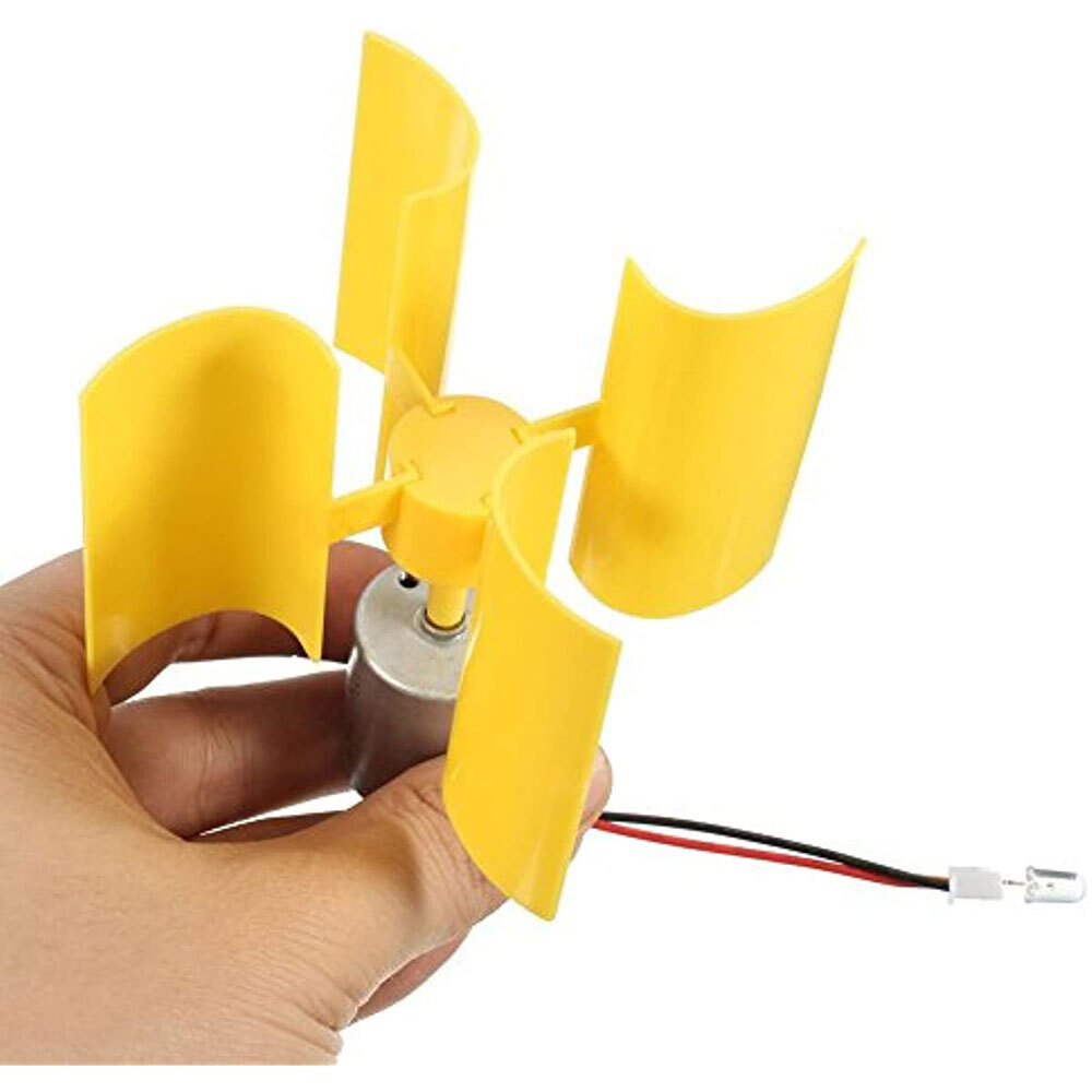1/2PCS Small DC Motor Vertical Micro Wind Turbines blades Generator Project Kit^