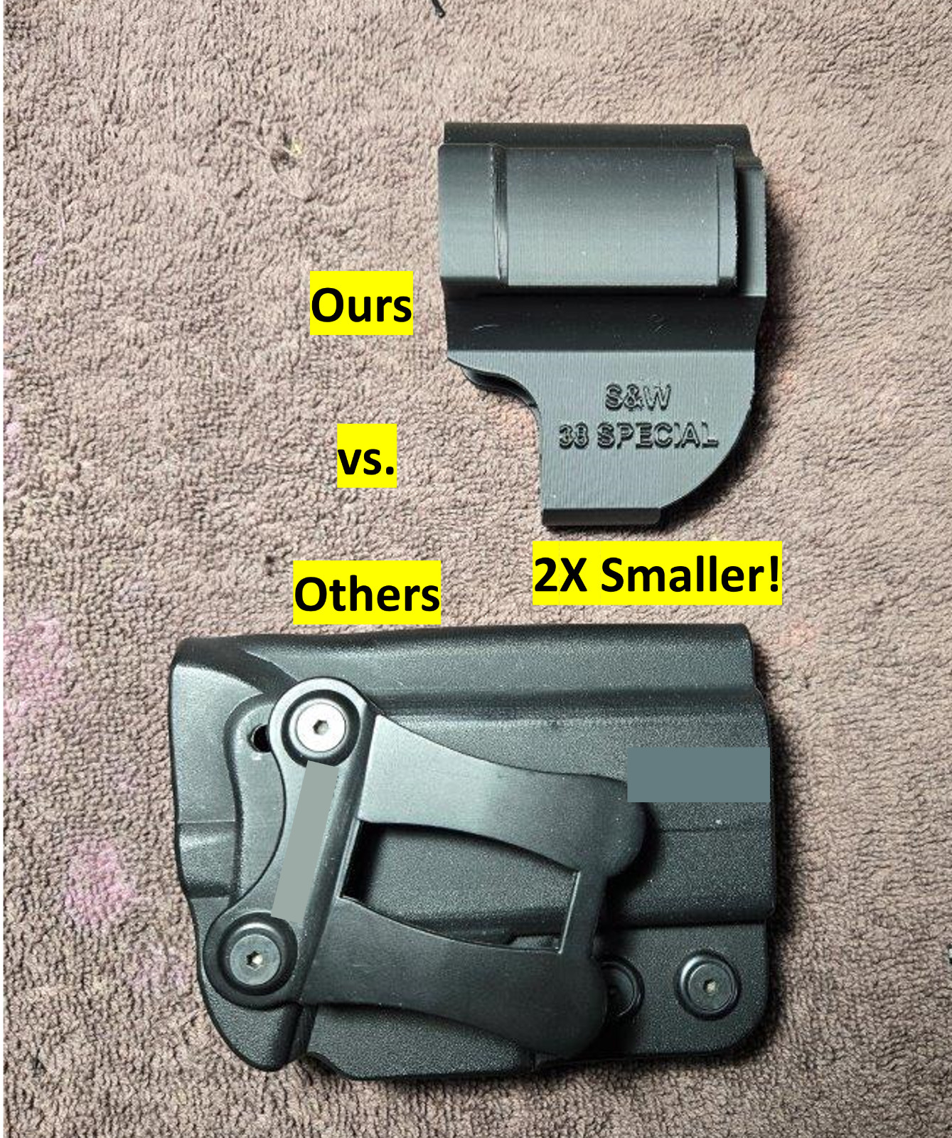 S&W 38 Special Airweight 442 642 Revolver Holster IWB In Waistband Conceal Carry