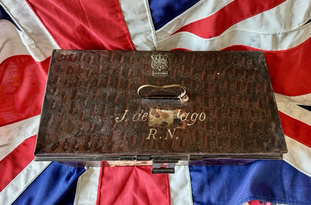 1920’s Royal Navy Officers Gold Braided Bicorne Hat & Dress -Lt J. De. F Jago RN