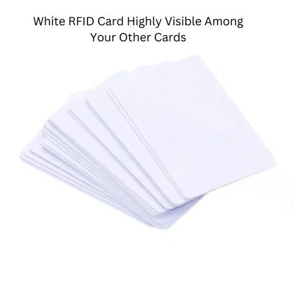 RFID Blocking Card White Ultra Slim Contactless NFC Protector Wallet Shield