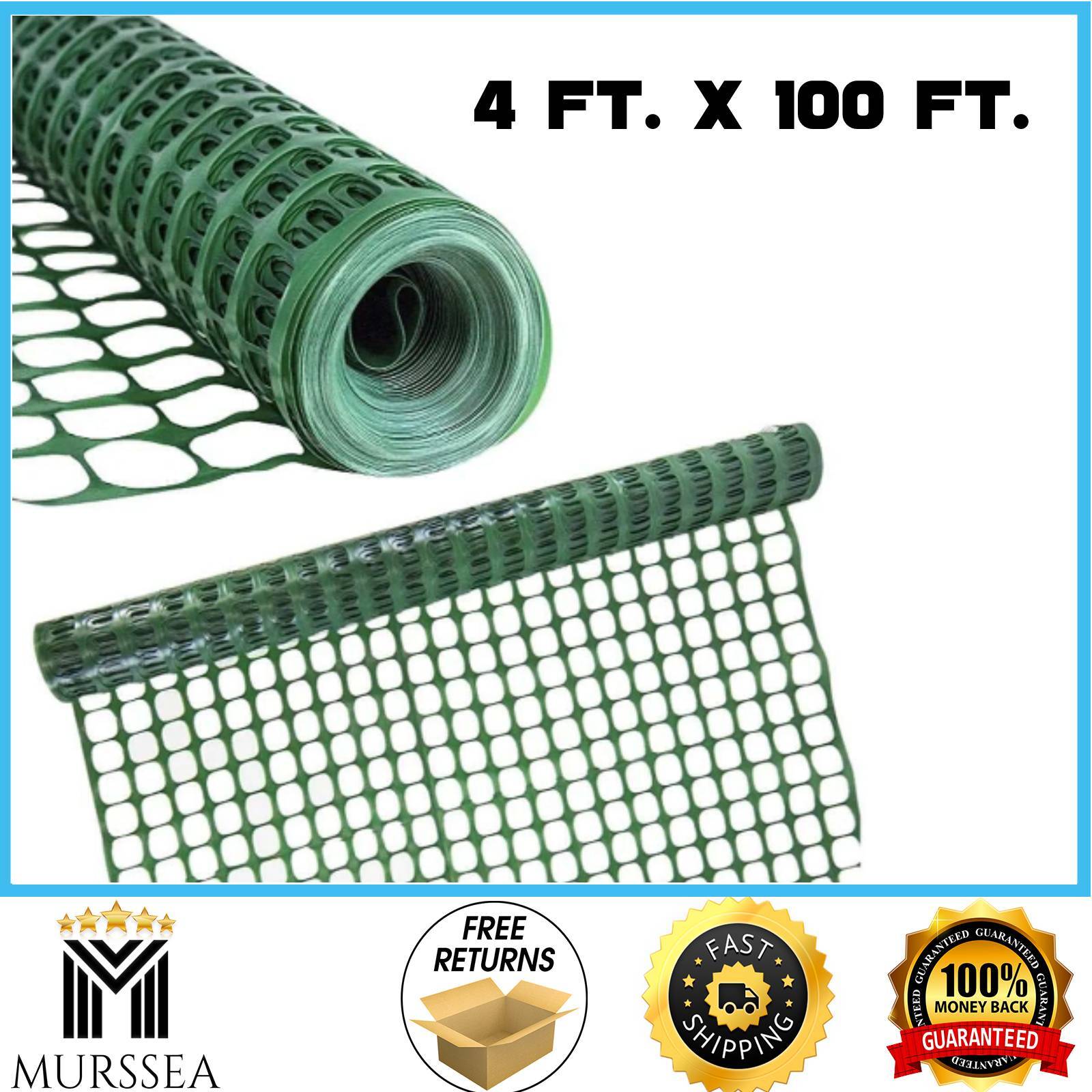 Single Temporary Fencing Mesh Snow Fence Plastic Safety Garden Netting 4 x 100'