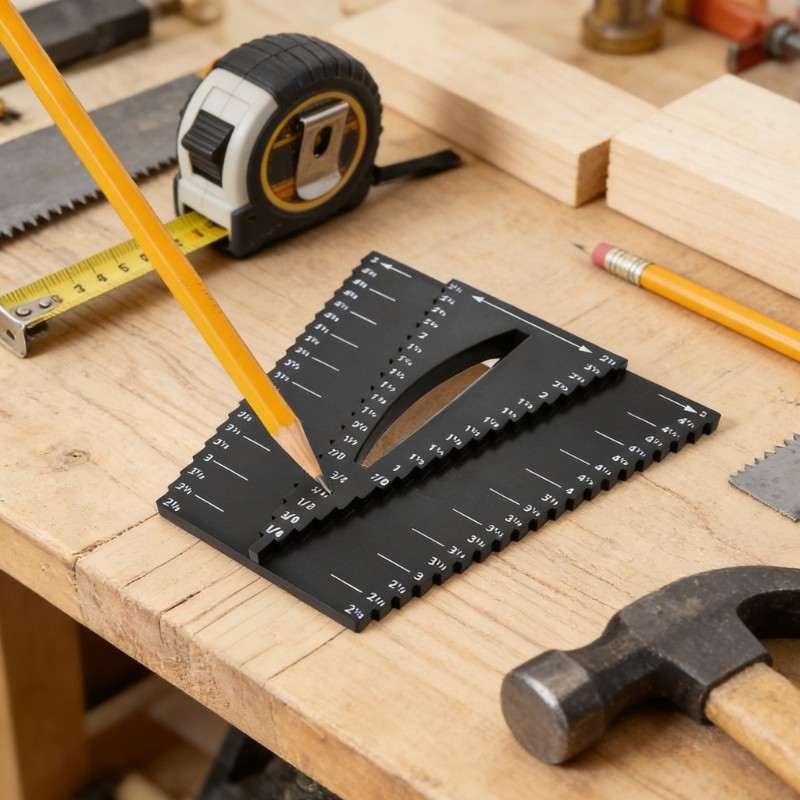 Lightweight Plastic Center Marker Tool For Circular Objects Precise Measurements