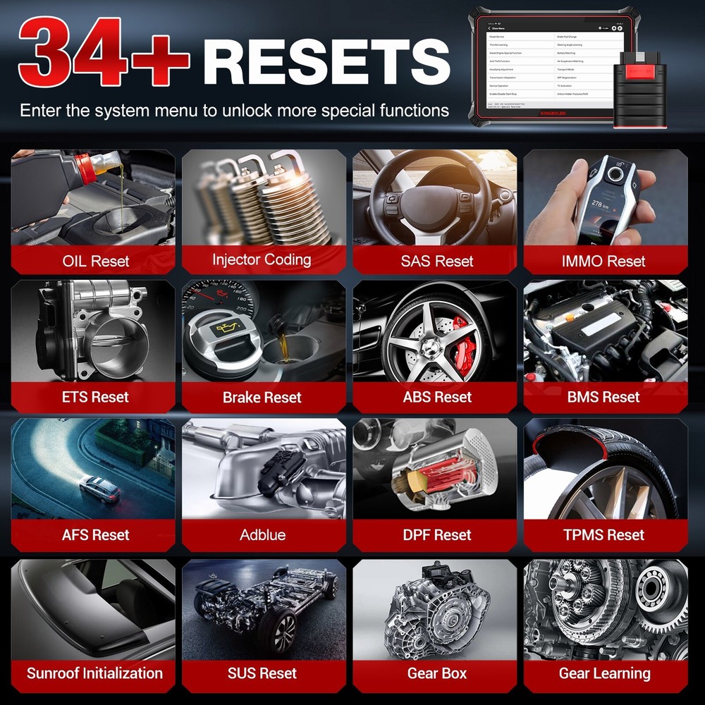 Kingbolen K10 PRO 5 V+ Bidirectional Key Coding OBD2 Scanner Car Diagnostic Tool
