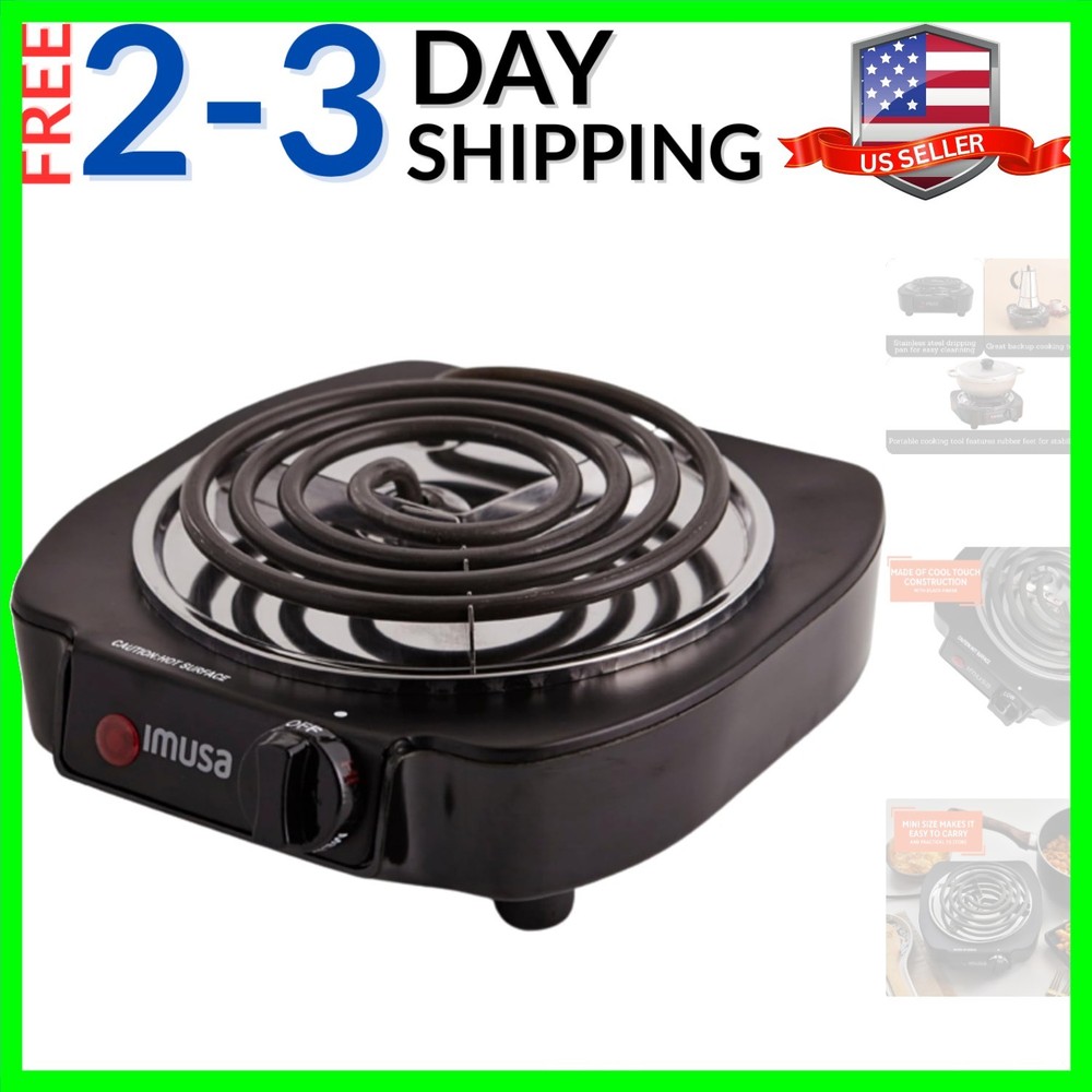 Single Electric Burner, Black