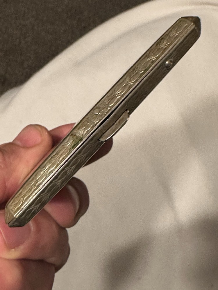 Vintage Stainless Steel Hinged Cigarette Case