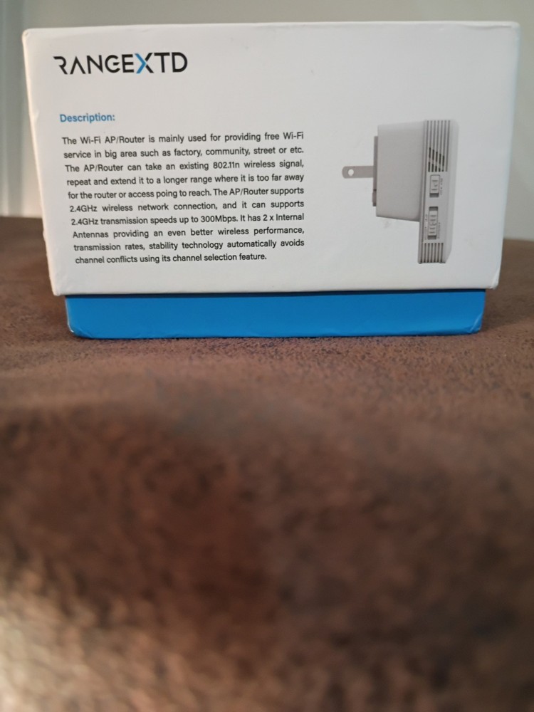 RangeXTD Wifi Range Extender 300 Mbps WPS Push Button X3 Signal Strength HH