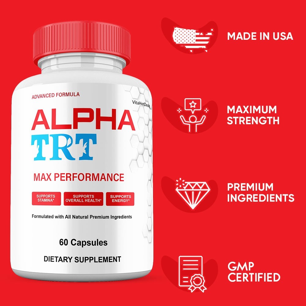 Alpha TRT Capsules for Men, Maximum Strength Formula, AlphaTRT (3 Pack)