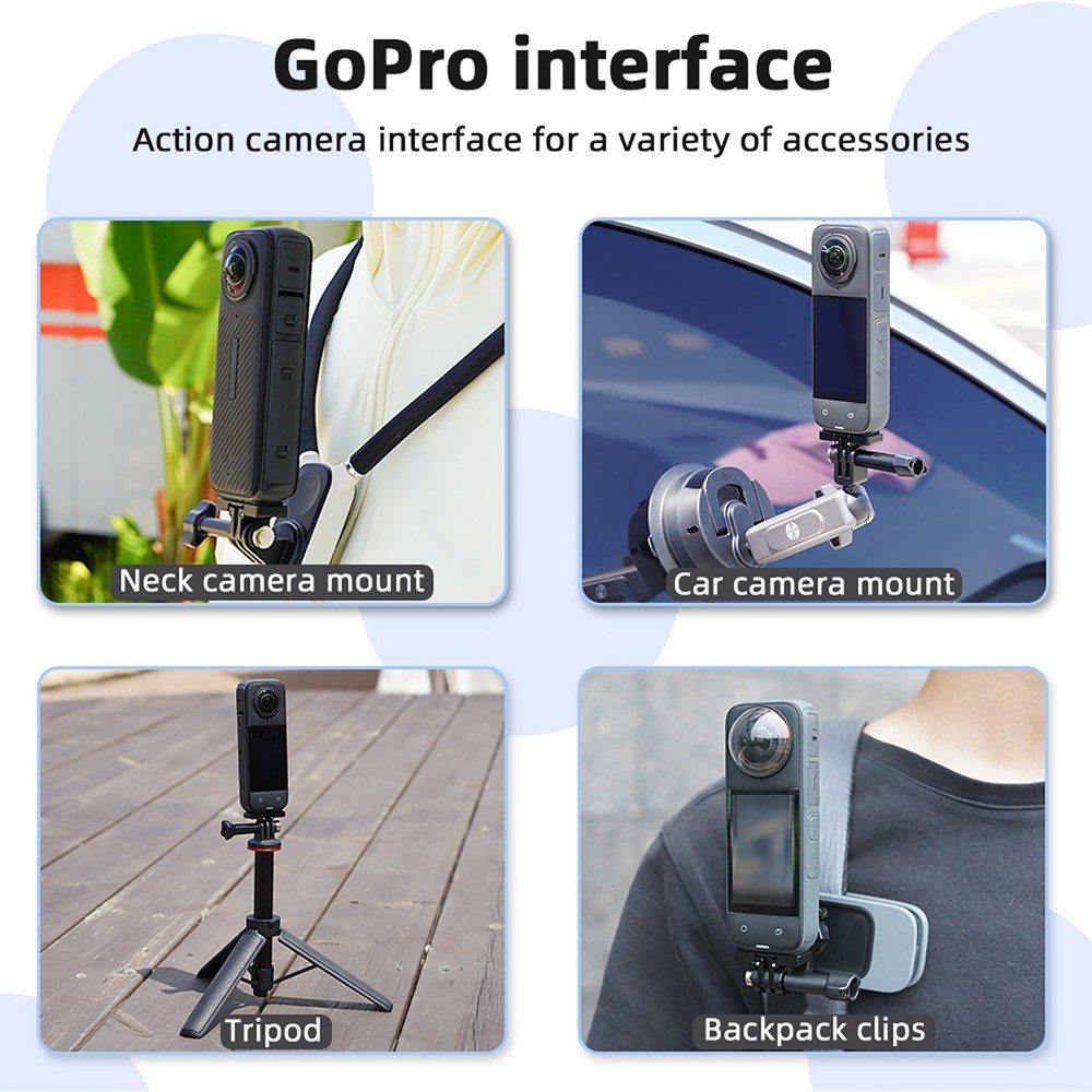 1x Quick Release Adapter Mount Accessory Foldable For Insta360 X4 Sports Camera