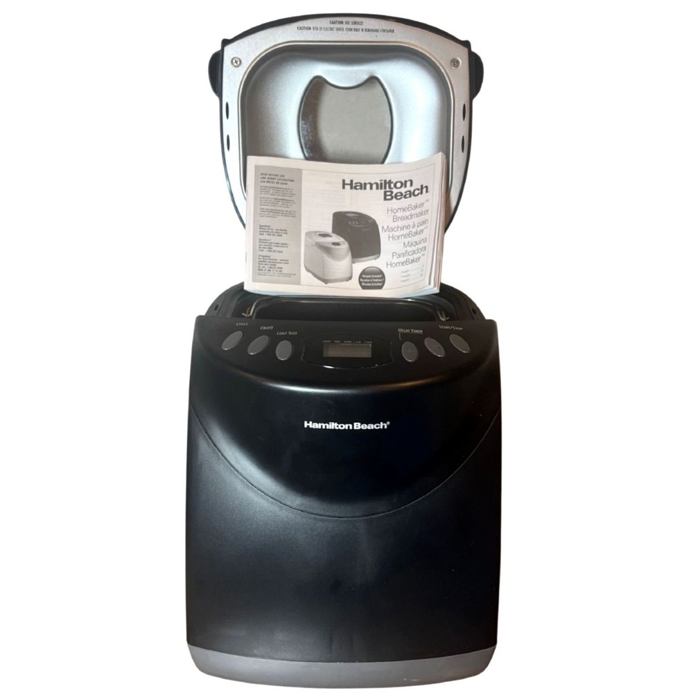 Hamilton Beach HomeBaker Bread Maker Machine Model 29882 Black 2lb Programmable