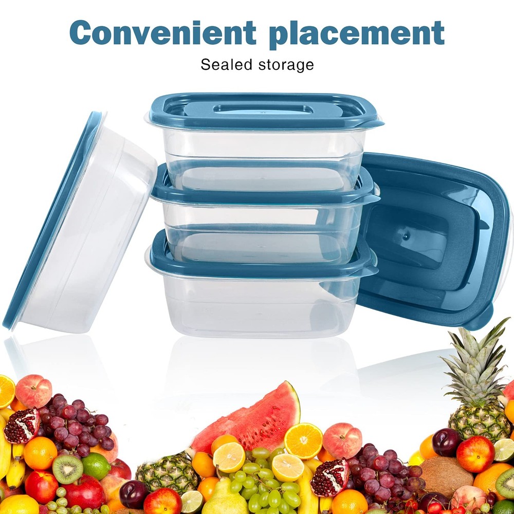 5PCS Small Food Storage Containers,Freezer Small, (500ML Container Set)