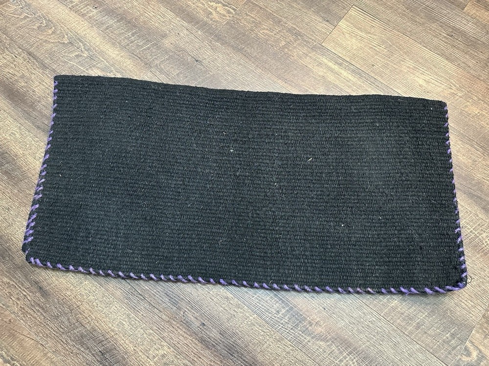 Horse Tack - Black Wool Woven Western Saddle Blanket