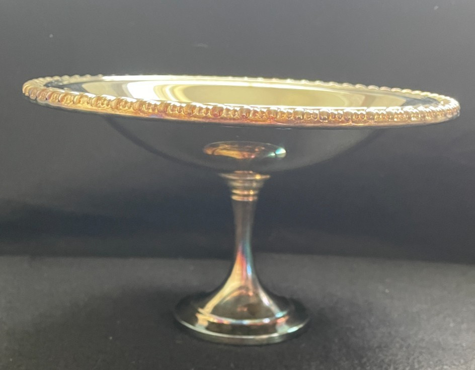 Vintage Oneida Silversmiths Silver Plated Footed Pedestal Candy&Nut Dish Compote
