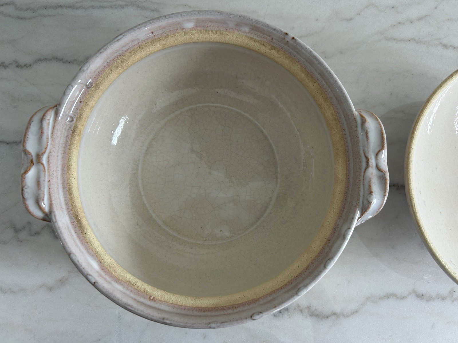 Large Vintage Japanese Banko Shino Ware Donabe Clay Earthenware Pot