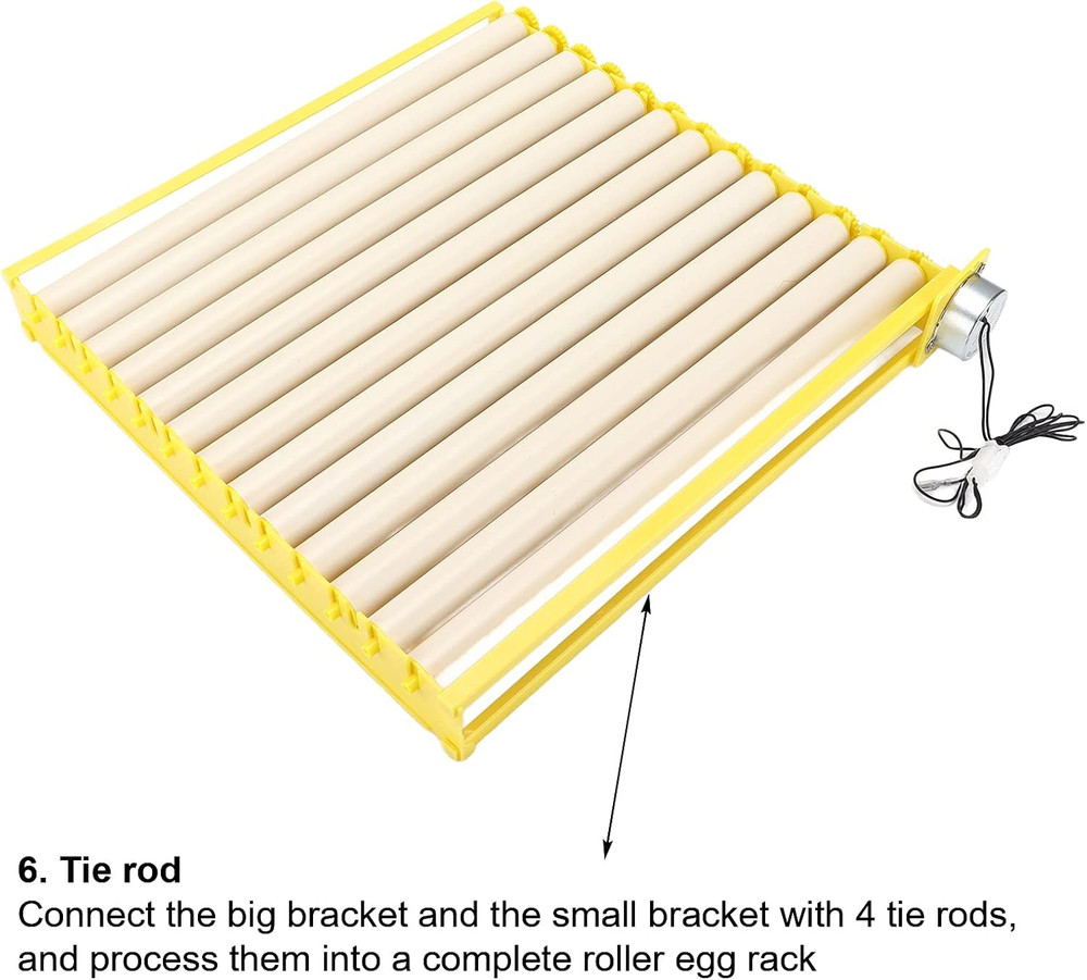 Egg Incubation Tray, Fully Automatic Egg Turner with 13 Rollers, Hatching Tray f