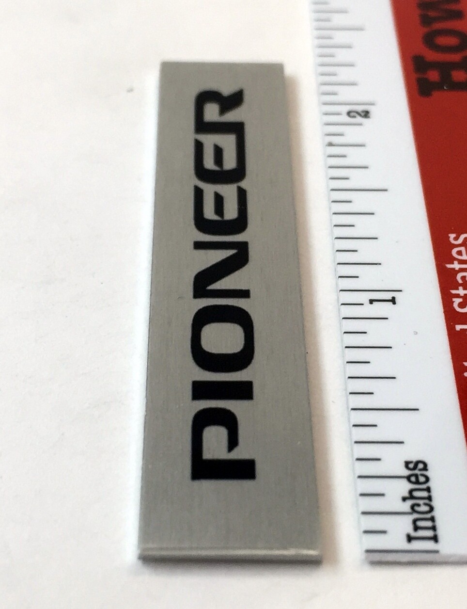 Pioneer Spec Rack Badge Logo Custom Made Aluminum