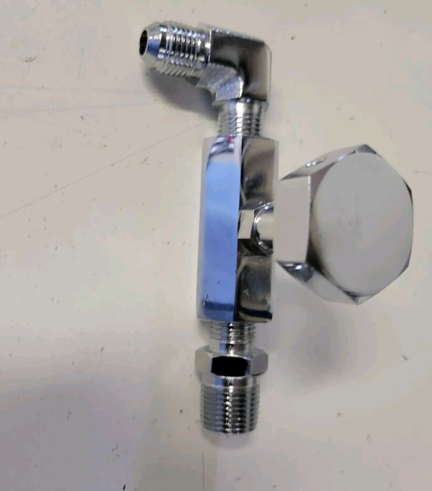 LOWRIDER HYDRAULICS SLOWDOWN HEX KIT 1/4 CHROME TOP PORT RETURN SINGLE DUMP