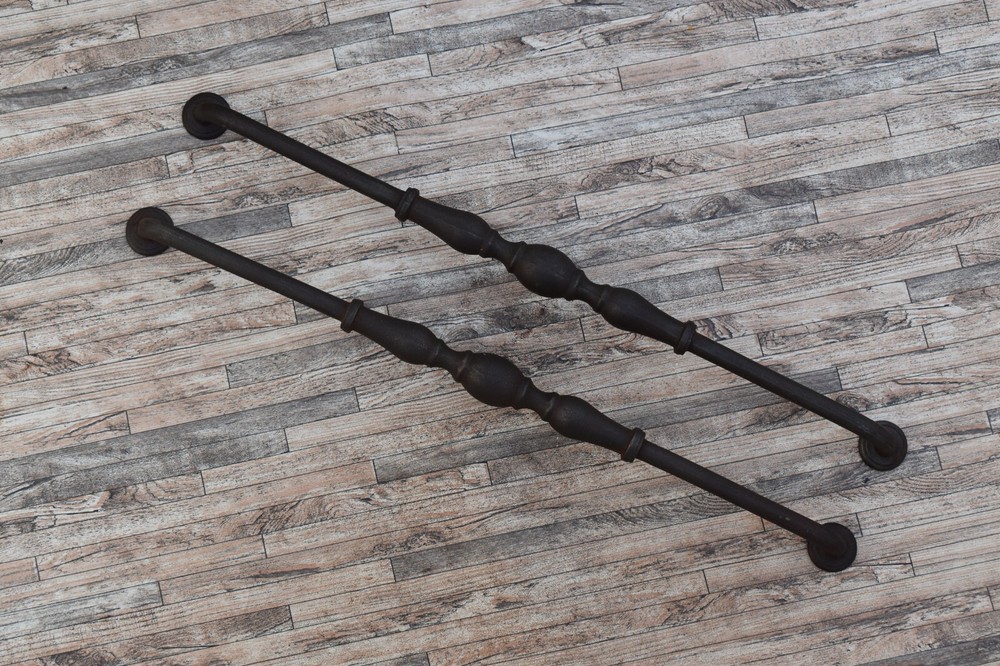 19" in Cast Iron Extra Large Heavy Front Door Gate Pulls Handles House decor 2pc