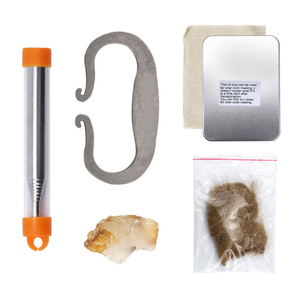 Professional Flint Fire Starter Kit with Striker 15,000 Strikes Survival Tool