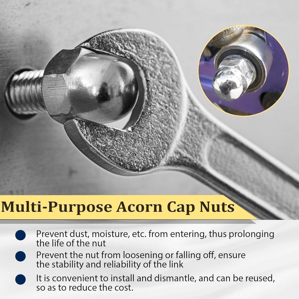 Stainless Steel Acorn Cap Nuts Kit