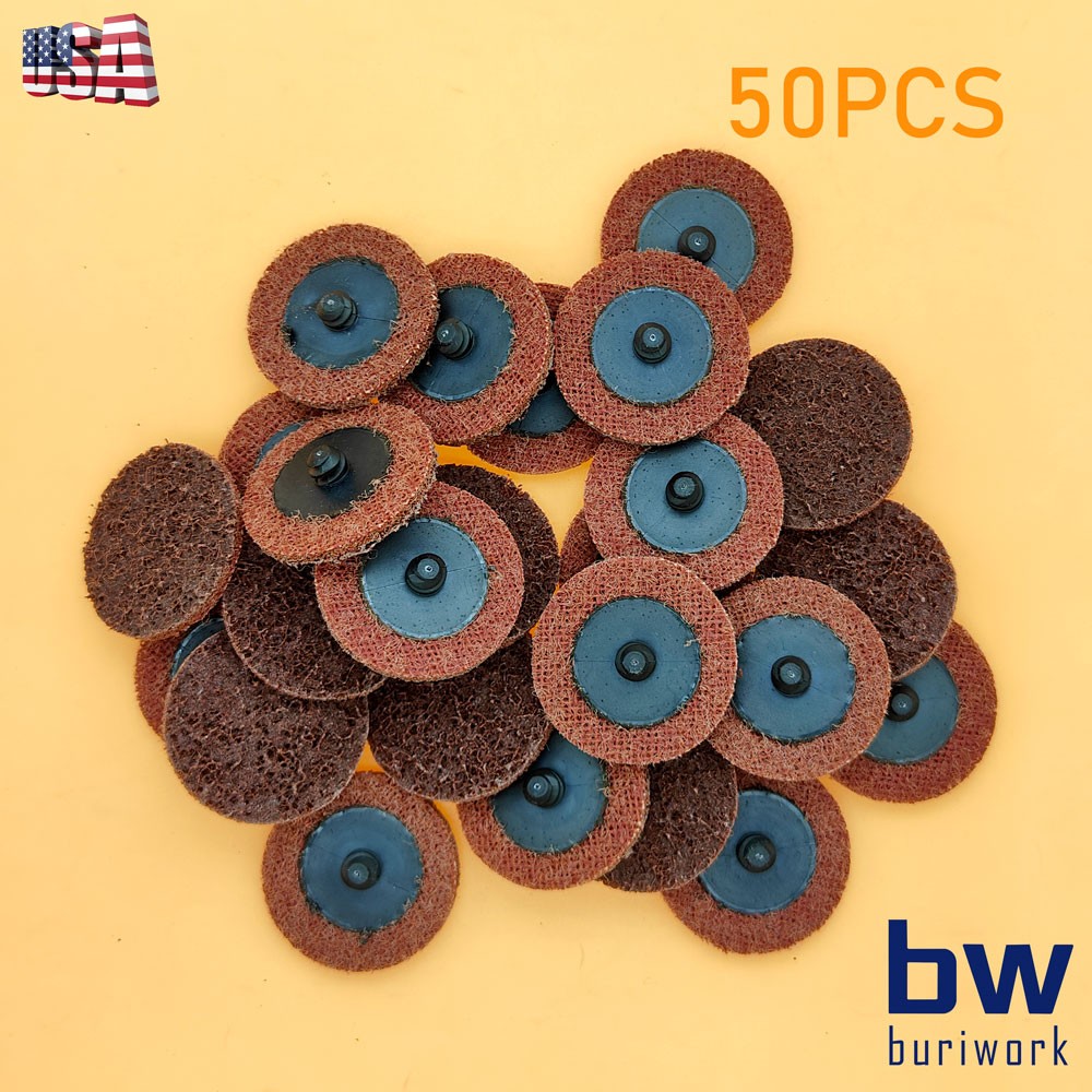 50 PCS 2 Inch Maroon Quick Change Surface Prep Pads Conditioning Discs